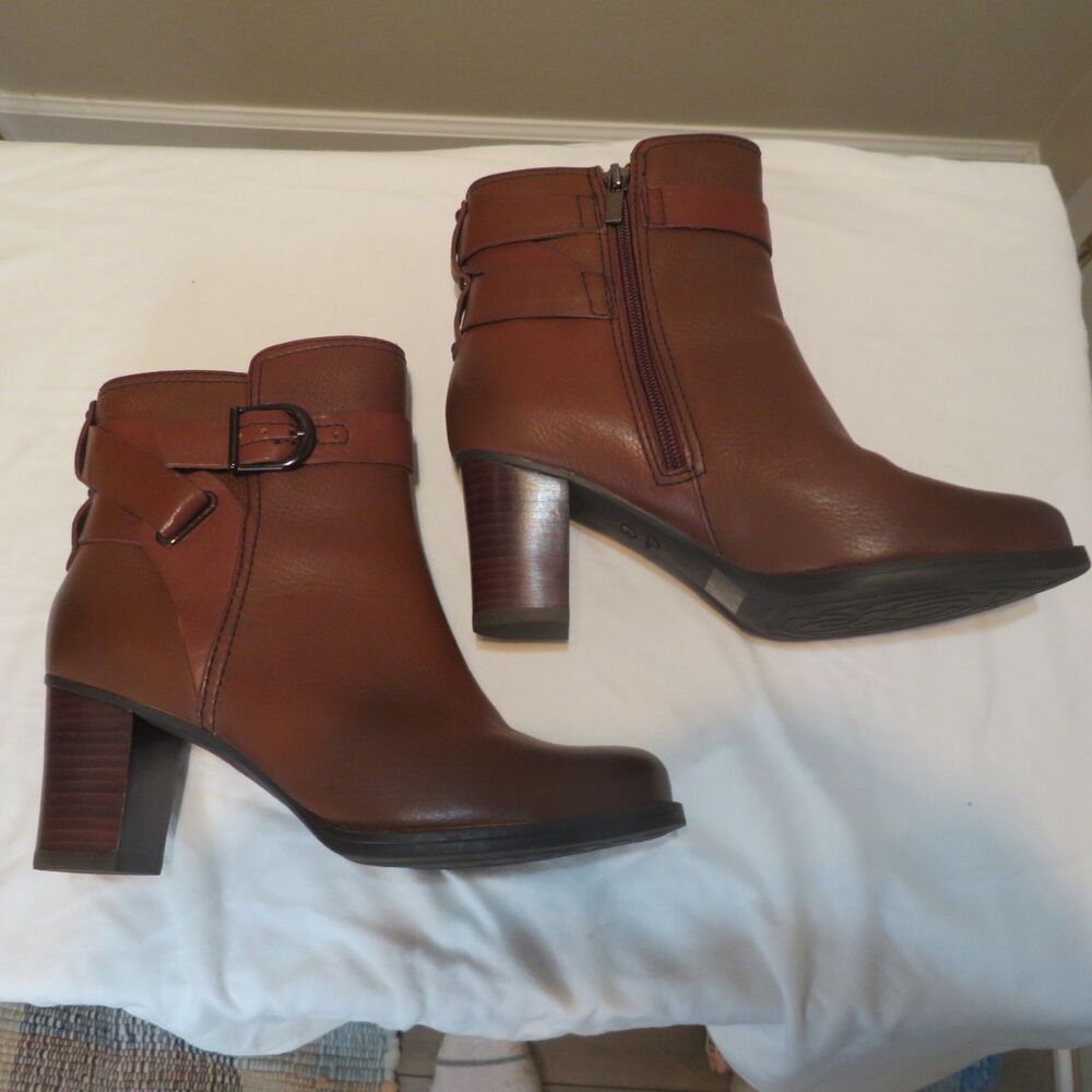 Clarks' Artisan Brown Leather Heeled Boot